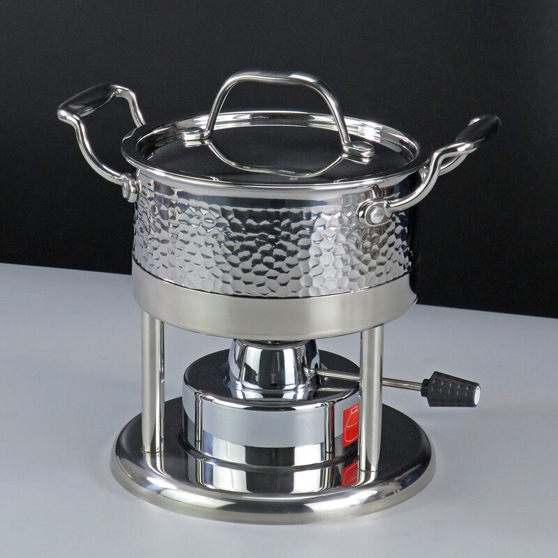 Personal Hot Pot Manufacturer - Hotel Restaurant Classic Mini Alcohol Stove Shabu-Shabu Pot Single Stainless Steel
