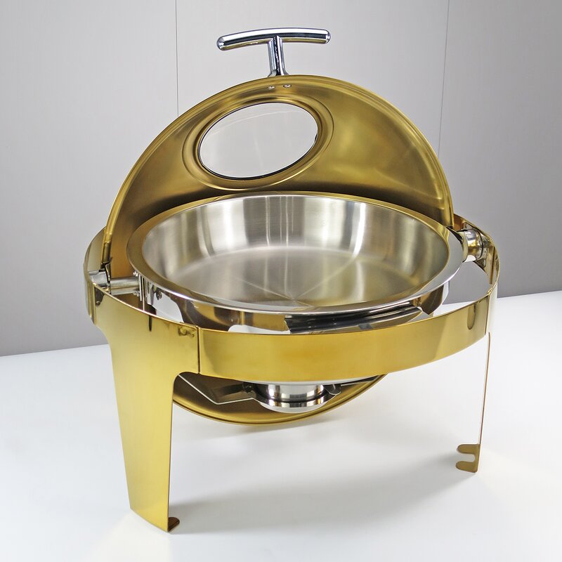Chaffing Dishes Manufacturer - Hotel & Restaurant Luxury for Buffet Catering Stainless Steel Roll Top