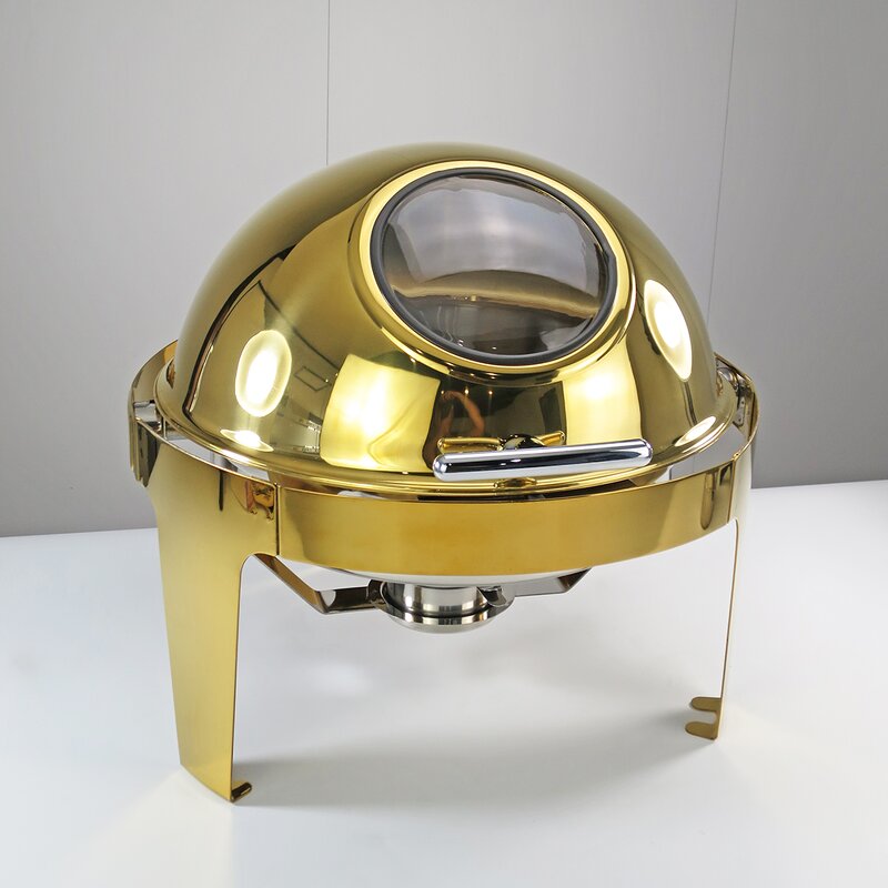 Chaffing Dishes Manufacturer - Hotel & Restaurant Luxury for Buffet Catering Stainless Steel Roll Top