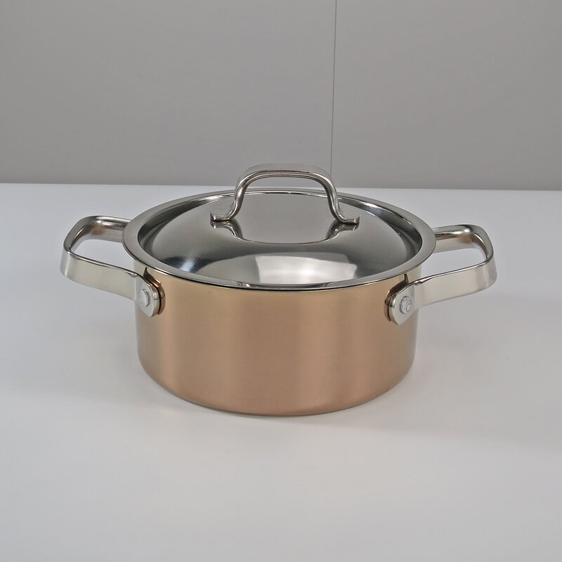Hot Pot Manufacturer - Modern Round Rose Gold Stainless Steel Alcohol Stove 304 for Hotels