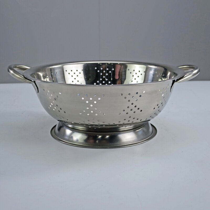 Colander Bowl Manufacturer - Stainless Steel Kitchenware Filter Basin Kitchen Strainer for Fruits Vegetables