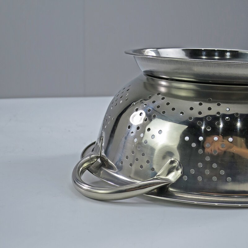 Colander Bowl Manufacturer - Stainless Steel Kitchenware Filter Basin Kitchen Strainer for Fruits Vegetables