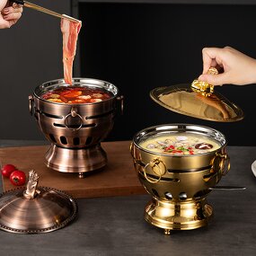 Cooking Stove Hot Pot Manufacturer - One Person Made of Stainless Steel for Hotel and Restaurant Use
