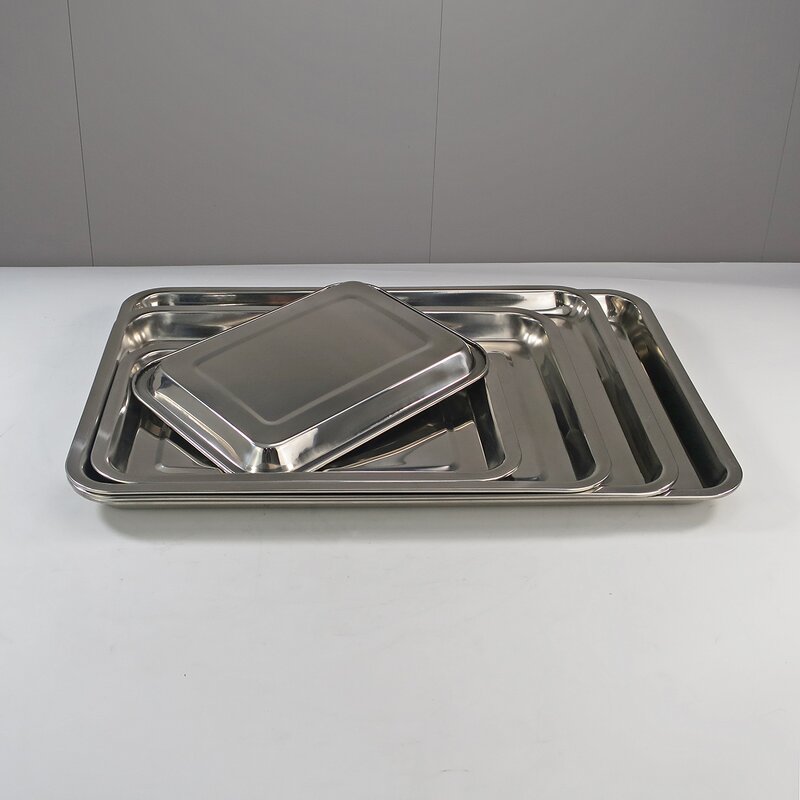 Rectangular Plate Tray Manufacturer - Stainless Steel Food Container Square Plate Food Serving Tray
