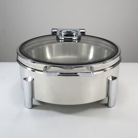 Buffet Chafer Dishes Set Manufacturer - Wholesale Luxury Stainless Steel Electric Food Warmer 6L Round