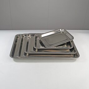 Rectangular Plate Tray Manufacturer - Stainless Steel Food Container Square Plate Food Serving Tray