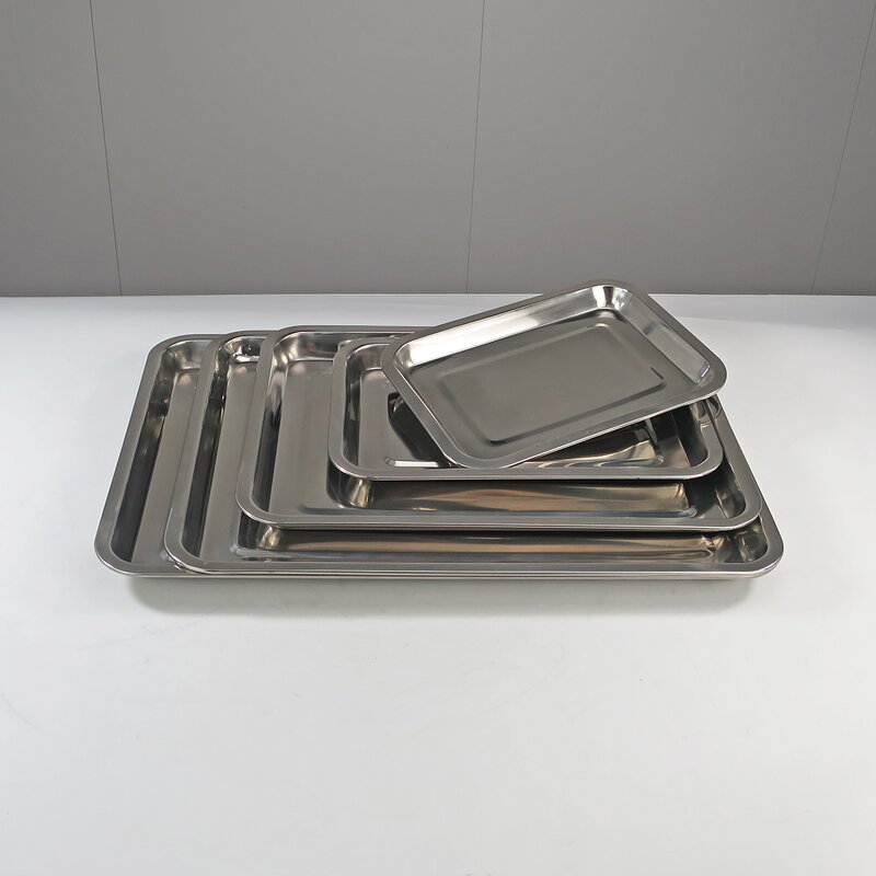 Rectangular Plate Tray Manufacturer - Stainless Steel Food Container Square Plate Food Serving Tray