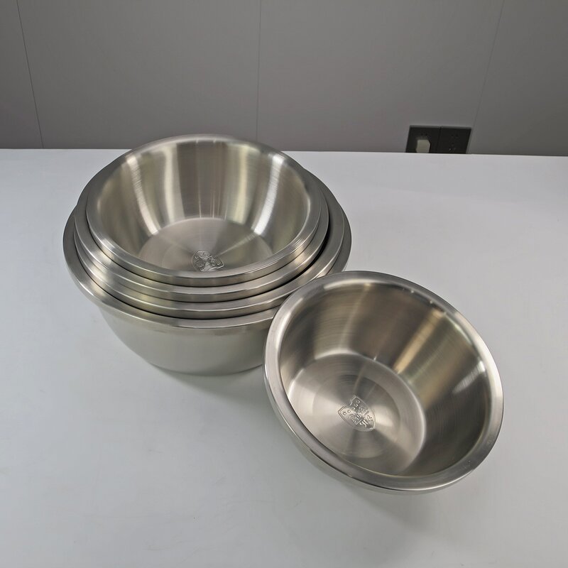 Stainless Steel Basin Manufacturer - 304 Extra Thick Sanded Solid Durable Multi-Purpose Tableware Bowl