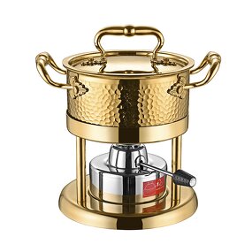 Commercial Hot Pot Set Manufacturer - Single Small Food Heater Buffet Stainless Steel Mini Three-piece Cooking Pot