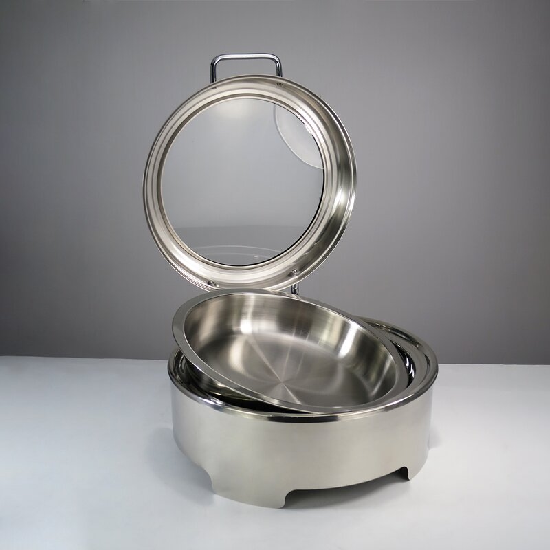 Wedding Chafing Dish Set Manufacturer - Hot Sale 6L Stainless Steel Round Hydraulic