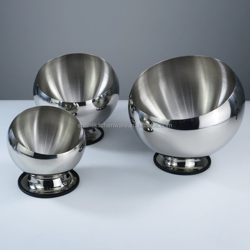 Sauce Bowls Manufacturer - Buffet Catering Stainless Steel Oblique Open Mouth Seasoning Container With Cover