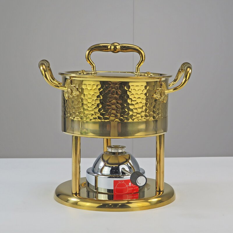 Commercial Hot Pot Set Manufacturer - Single Small Food Heater Buffet Stainless Steel Mini Three-piece Cooking Pot