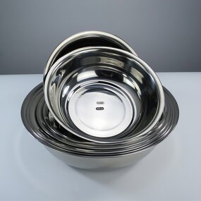 Salad Bowls Manufacturer - Hot Sale China Factory Supply Round Stainless Steel Mixing Bowl 28-40cm Set