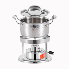 Personal Hot Pot Manufacturer - Hotel Restaurant Classic Mini Alcohol Stove Shabu-Shabu Pot Single Stainless Steel