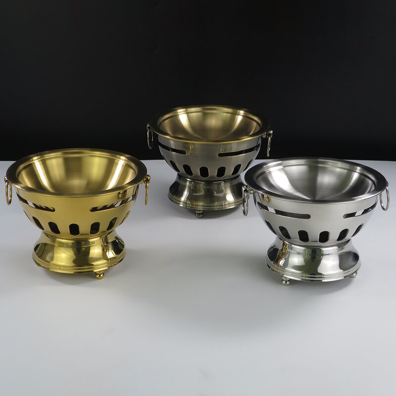 Commercial Alcohol Pot Manufacturer - Hot Sell Stainless Steel Gold Silver Hot Pot with Heating Stove