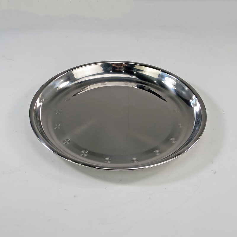 Serving Plate Tray Manufacturer - Multiple Size Round Stainless Steel for Buffet Home Serving Fruit Dinner Plate