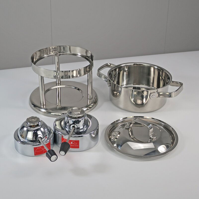 Alcohol Furnace Manufacturer - New Stainless Steel Chinese Palace Dish Chafing Small Hot Pot Meal Furnace