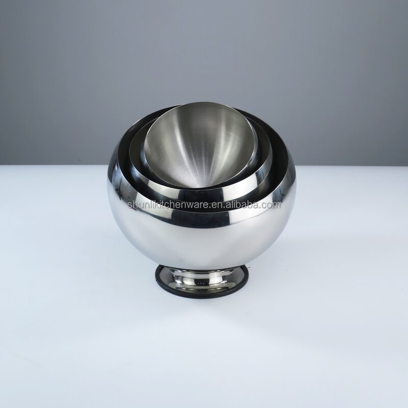 Sauce Bowls Manufacturer - Buffet Catering Stainless Steel Oblique Open Mouth Seasoning Container With Cover