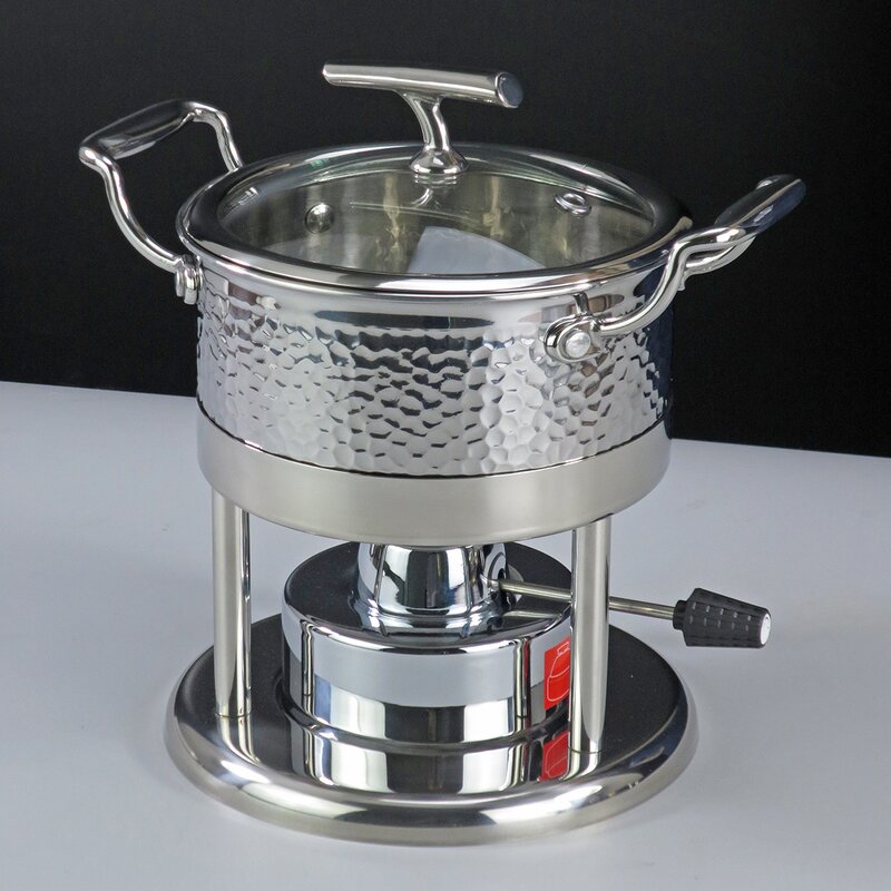 Personal Hot Pot Manufacturer - Hotel Restaurant Classic Mini Alcohol Stove Shabu-Shabu Pot Single Stainless Steel