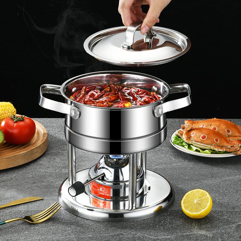Alcohol Furnace Manufacturer - New Stainless Steel Chinese Palace Dish Chafing Small Hot Pot Meal Furnace