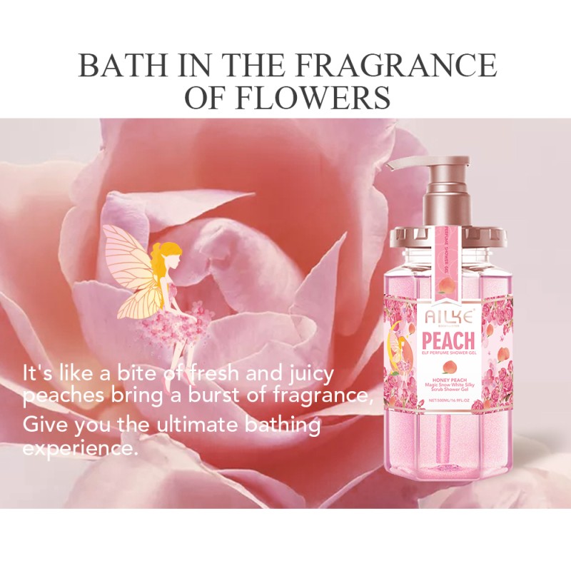 Bath Gel Factory - OEM Organic Whitening Peach Fragrance
