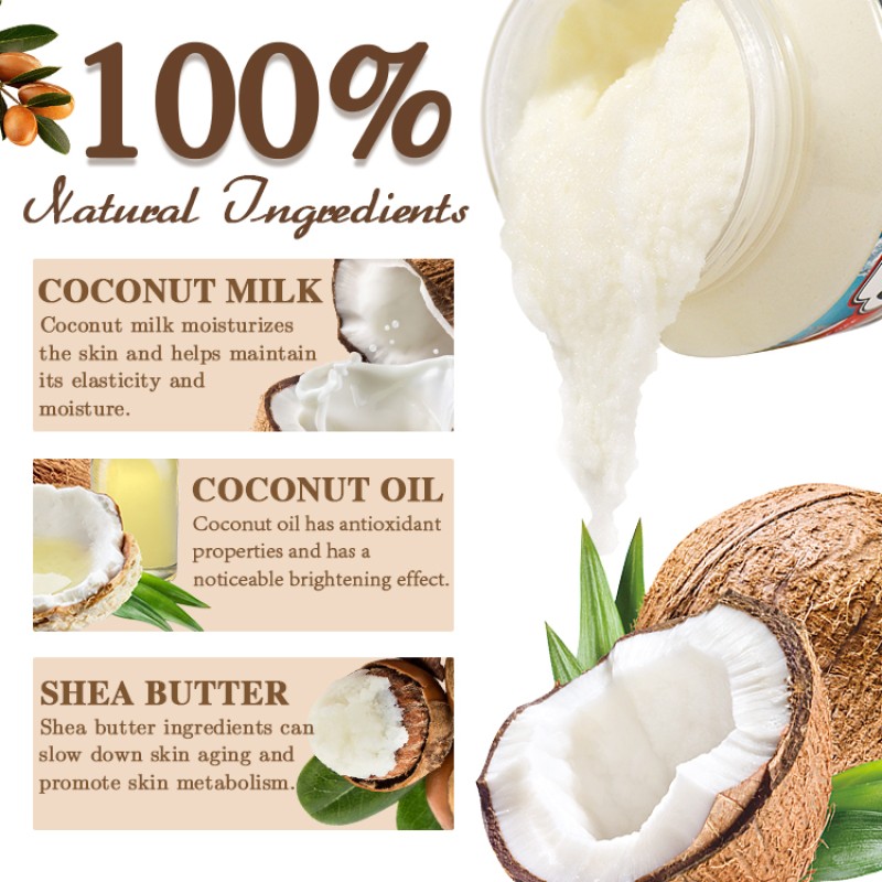 Coconut Scrub Manufacturer - OEM Anti Aging Whitening Exfoliating