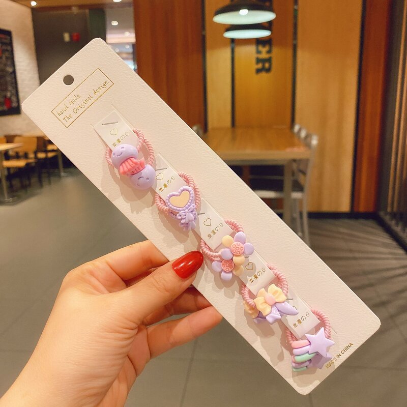 Hair Rope Manufacturer - Cute Cartoon Decoration Children's Ten-piece Girl Elastic Thumb Rubber Band Hair Tie