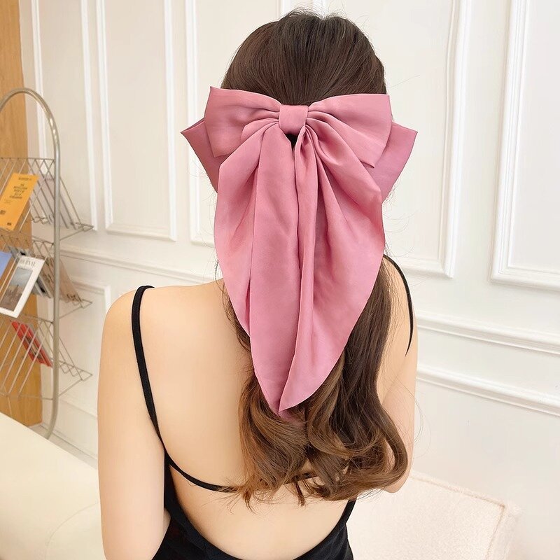 Hair Clip Manufacturer - Satin Fabric Bow Clip Barrette Fabric for Women