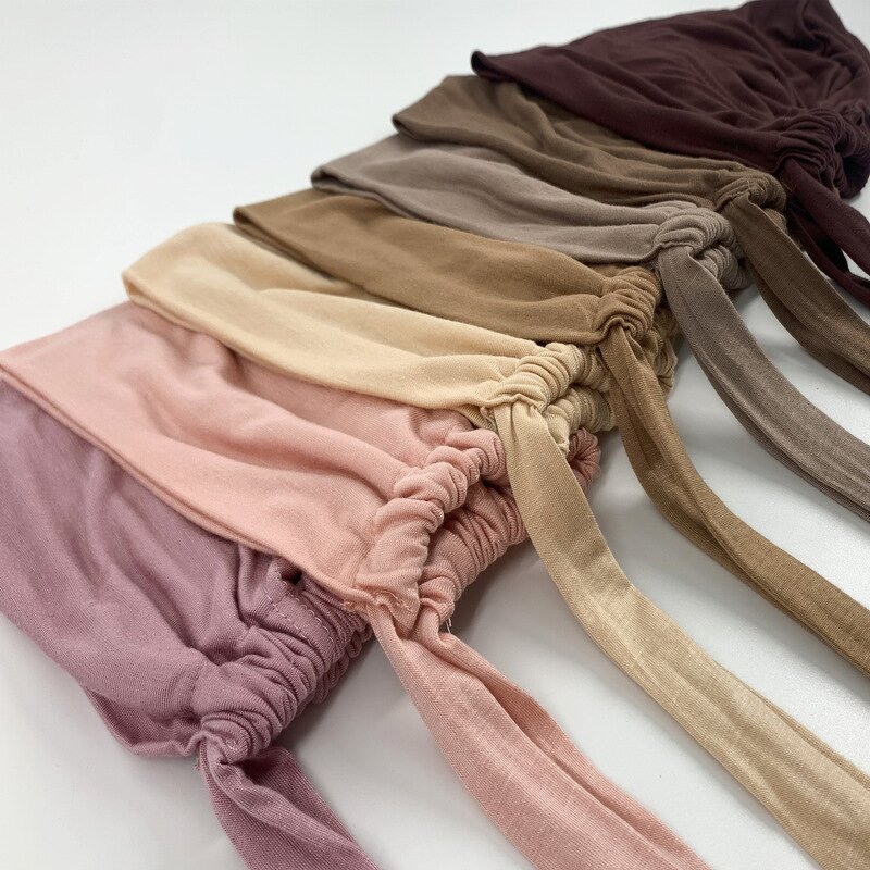 Hat Manufacturer - 2021 Hot Sale Modal Mercerized Cotton Fashion Adjustable Solid Color Elastic Lace Top