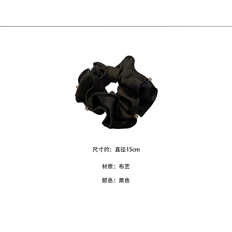 Hair Scrunchies Manufacturer - Hot Selling Sparkle Rhinestone Satin Pure Color Hair Ties for Women
