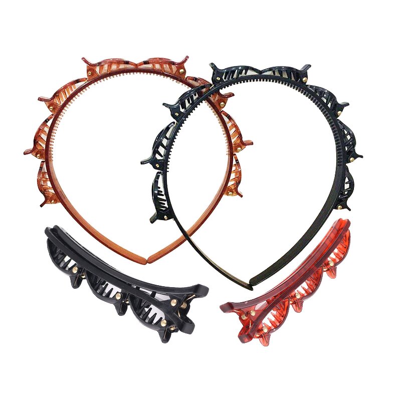 Hairband Clip Manufacturer - Bangs Non-slip Double Layer Twist Plait DIY Braiding Styling Tool