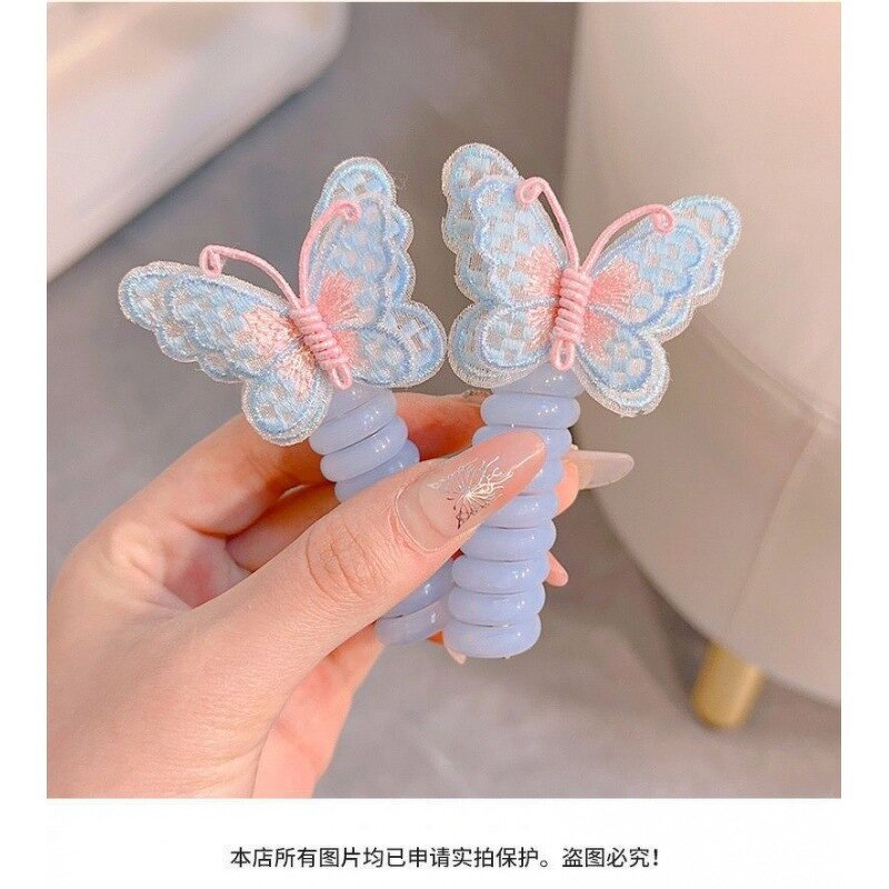 Elastic Hair Ties Manufacturer - High Ponytail Girls Children Antique Butterfly Braid Hair Rope Plastic for Girls Women Children