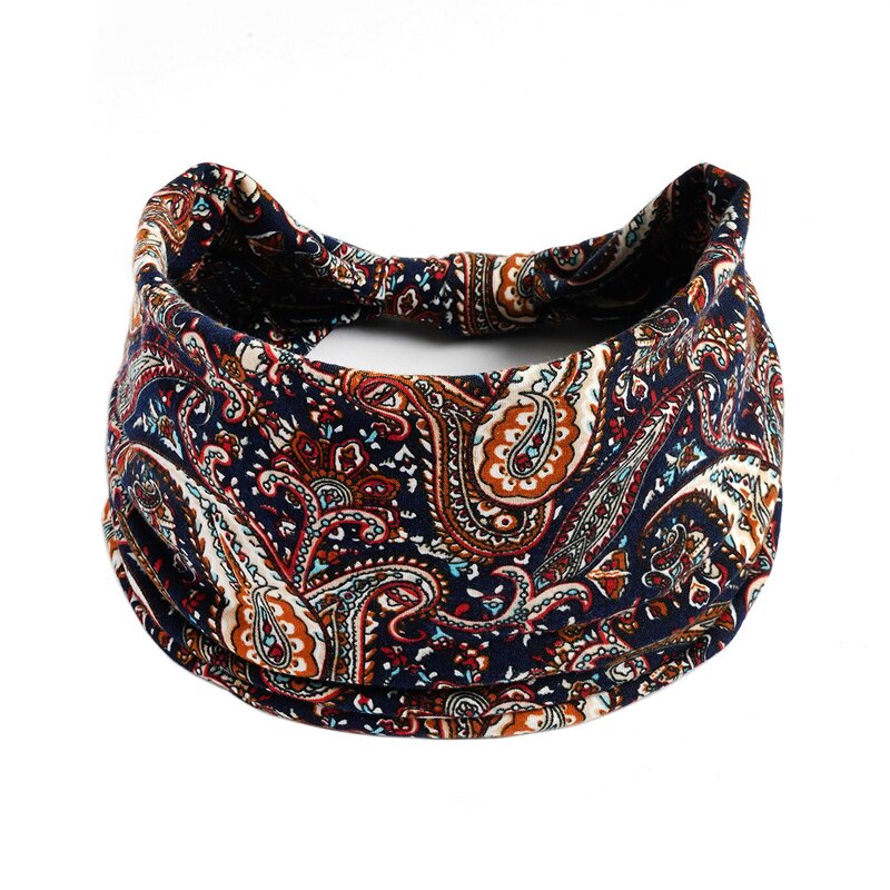 Sports Hairband Manufacturer - Floral Bohemian Printed with Anti Sweat Elasticity for Women