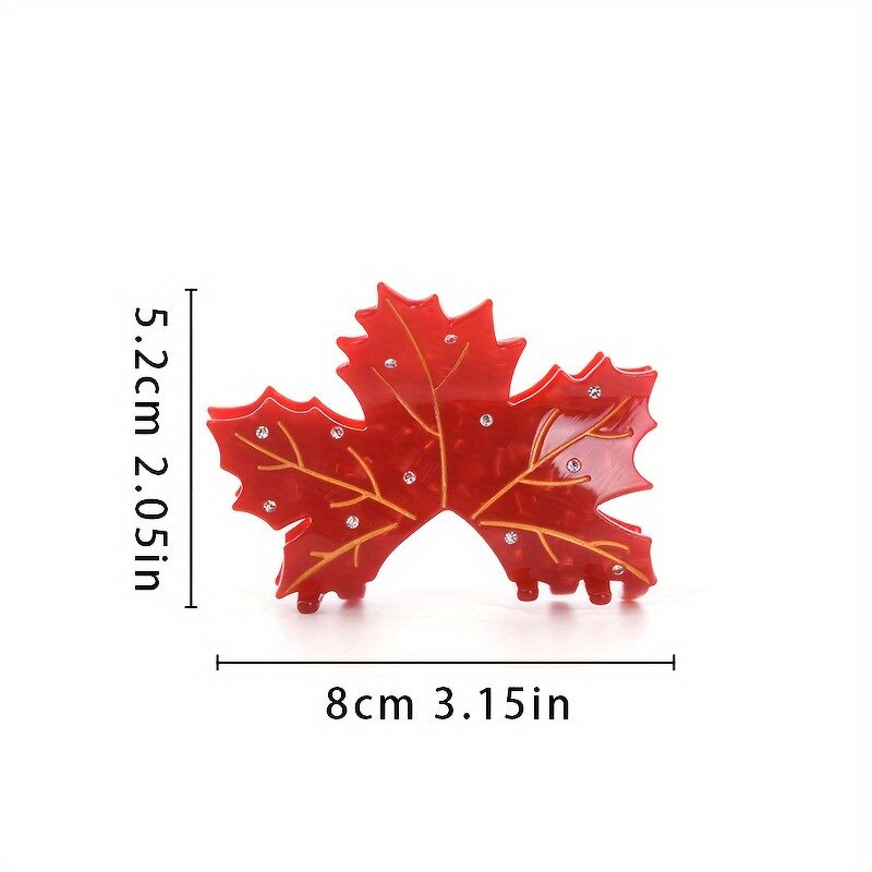 Hair Claw Clip Manufacturer - New Design Fun Simulated Maple Leaf Acetate for Girl Woman