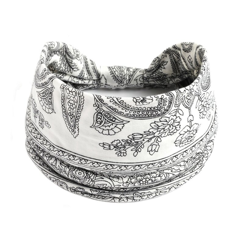 Sports Hairband Manufacturer - Floral Bohemian Printed with Anti Sweat Elasticity for Women