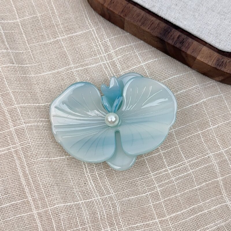 Hair Clip Manufacturer - Korean Style Elegant Vinegar Texture Butterfly Orchid Duckbill Clip Niche Bangs