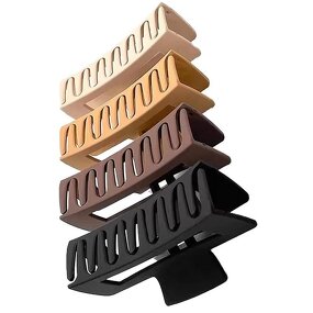 Hair Claw Clip Manufacturer - Wholesale New Fashion Large Matte Plastic Rectangle for Girls Women