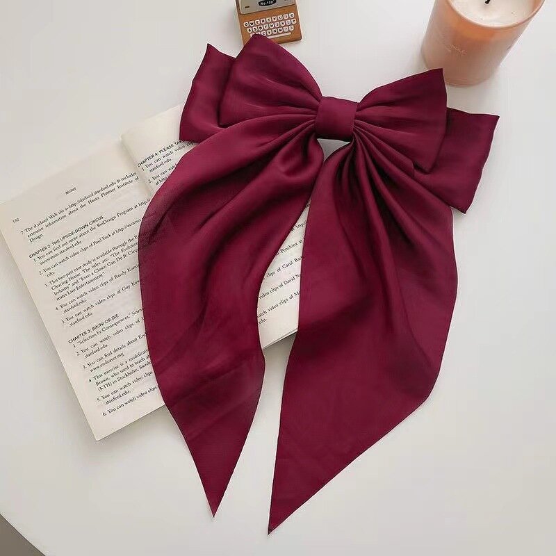 Hair Clip Manufacturer - Satin Fabric Bow Clip Barrette Fabric for Women