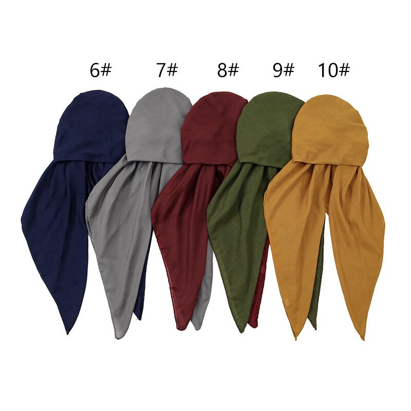 Muslim Headscarf Manufacturer - Sharut Wholesale Hot Selling Ladies Elastic Cotton Linen Hijab Cap Instant Scarf