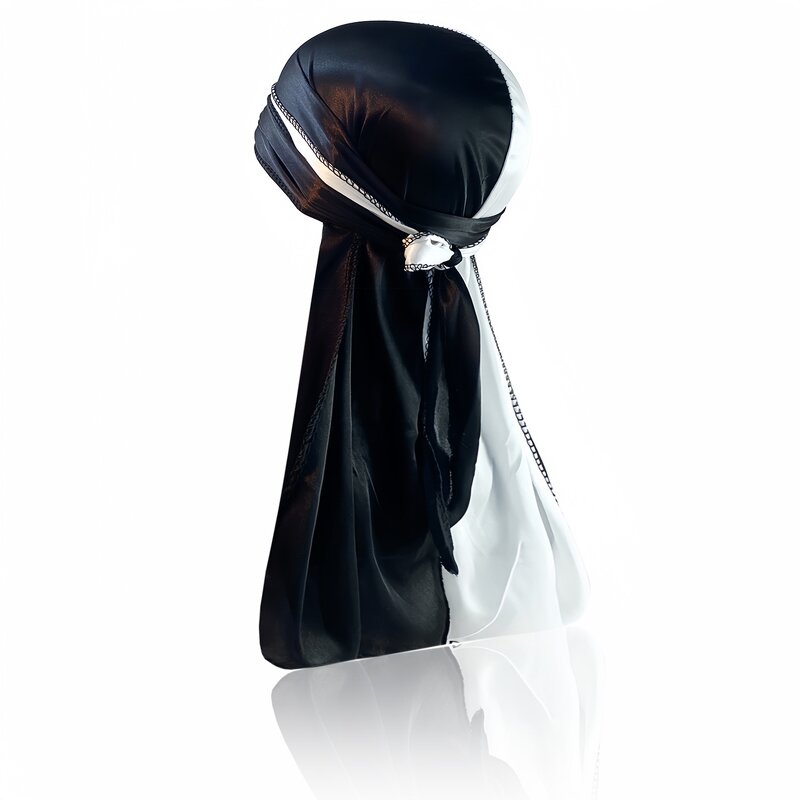 Head Scarf Manufacturer - Designer Bi-Color Long Tail Cap Elastic Polyester Street Hip Hop Sports for Women