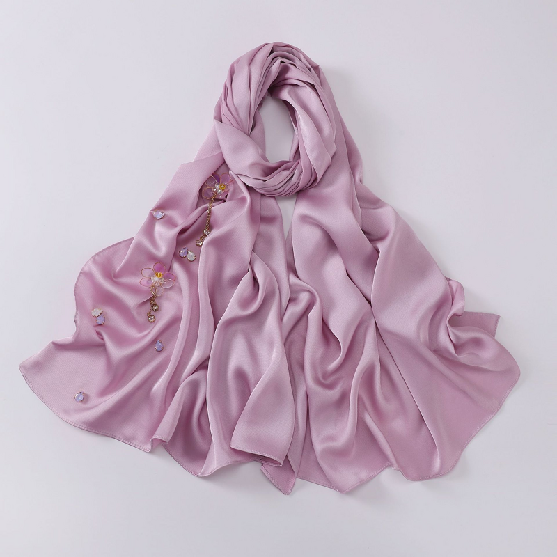 Chiffon Scarf Manufacturer - New Polyester Bubble Hand-sewn Rhinestone Floral Four Seasons Chinese Style Dot Diamond Hui Malaysia