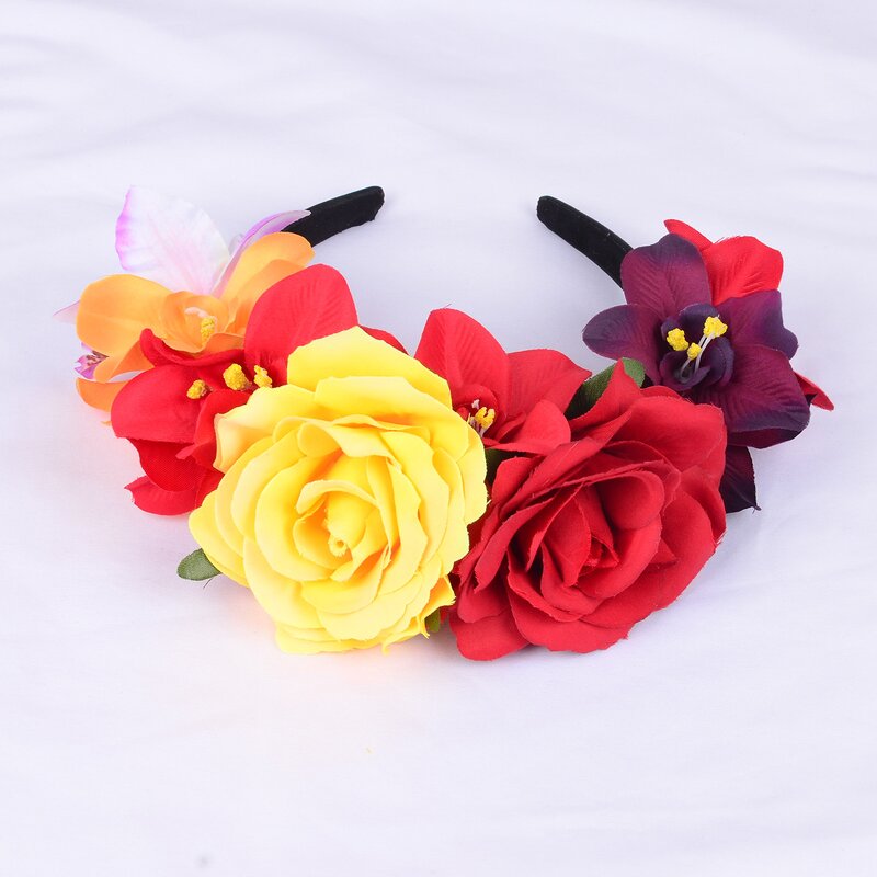 Rose Fabric Headband Manufacturer - Cross Border Fashion Wreath for Girls & Women