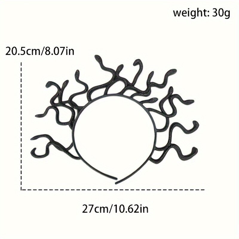 Plastic Head Band Manufacturer - Hot Design Egypt Snake Medusa for Halloween Party Girls & Women