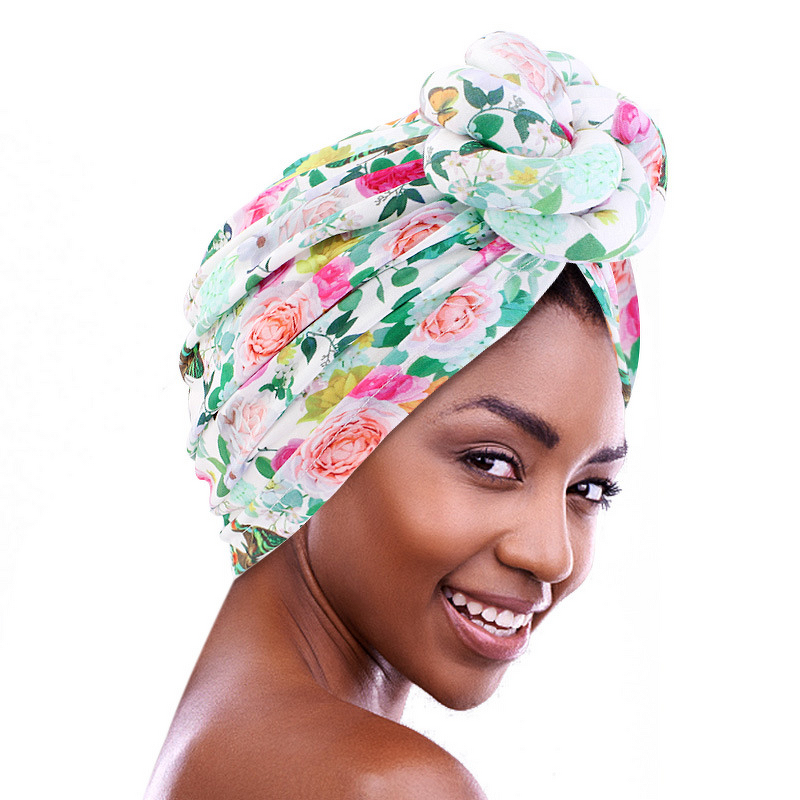 Headscarf Hat Manufacturer - African Print Braided Ball Ethnic Summer Polyester Canvas JDT-41A-1