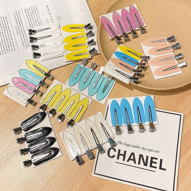 Hair Clips Manufacturer - Custom Logo Trendy 2025 Make up Hairpin for Girls Curl Seamless Acetate Metal