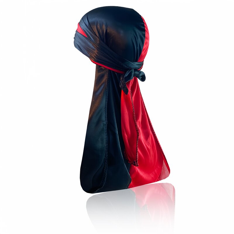 Head Scarf Manufacturer - Designer Bi-Color Long Tail Cap Elastic Polyester Street Hip Hop Sports for Women