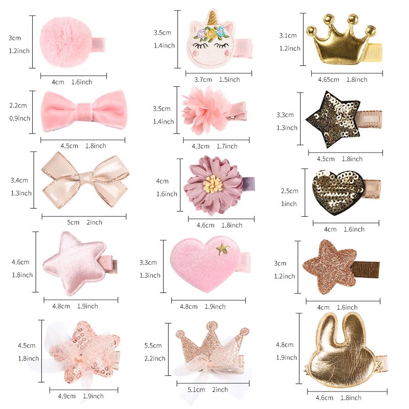 Hair Clip Set Manufacturer - Girls' PU Leather Cotton Filled Bunny Crown Star Love Bow for Women