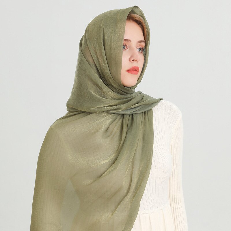 Scarf Manufacturer - Wholesale Women's Ethnic Style Plain Polyester Shawls Satin for Women