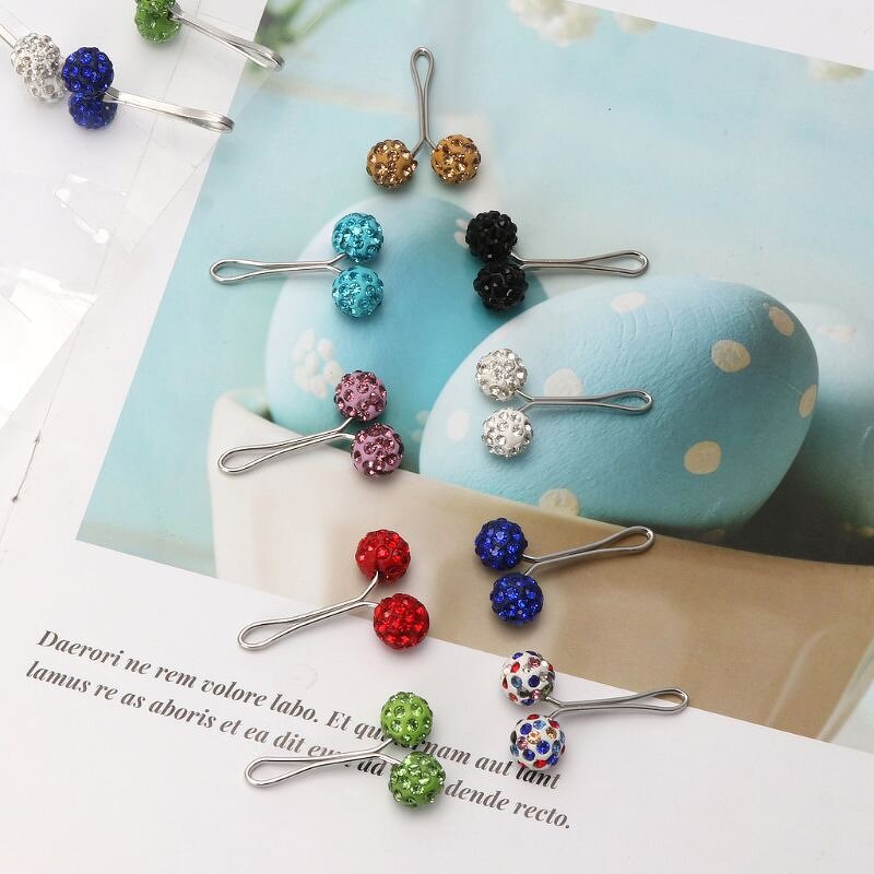 Scarf Clip Manufacturer - Factory Wholesale Casual Fashion Diamond Ball Neck Silk Women's Decorative Jewelry Needle