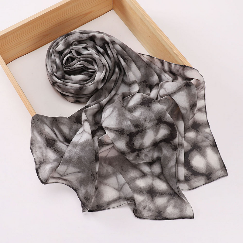 Square Scarf Manufacturer - New Hangzhou Pearl Chiffon Summer Rose Flower Print Muslim Headscarf Hui Ethnic Turban